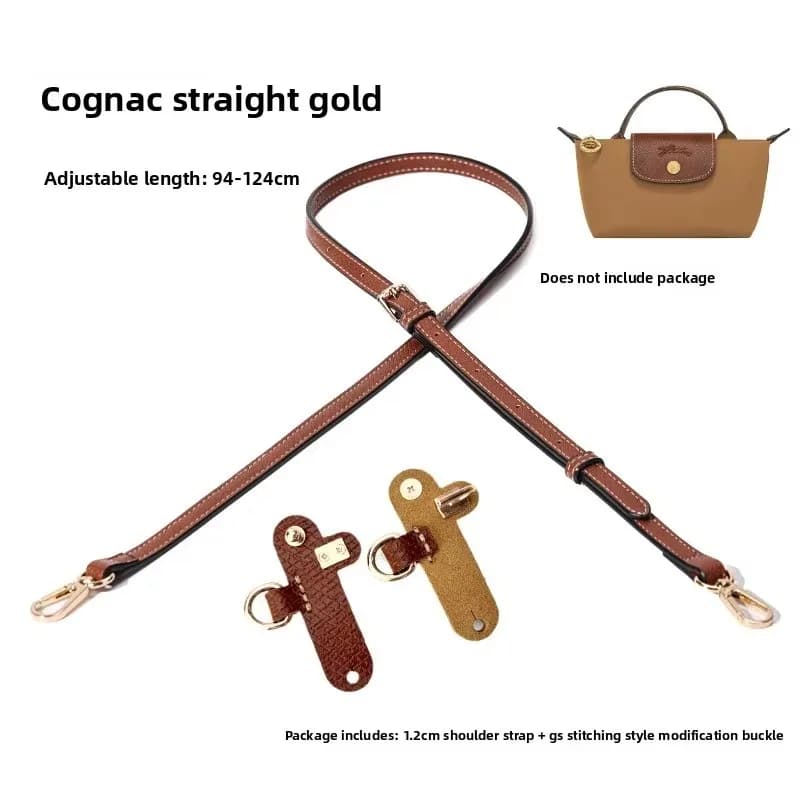 Adjustable Leather Replacement Strap 1.2CM Shoulder Strap Without Punching Handbag No-Punch Transformation Accessories
