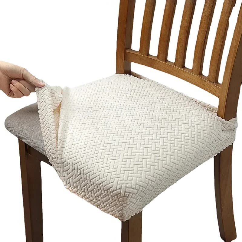 New Polyester Bar Seat Cover Removable Slipcovers Hotel Banquet Restaurant Seat Cover Solid Color Living Room Kitchen Seat Cover