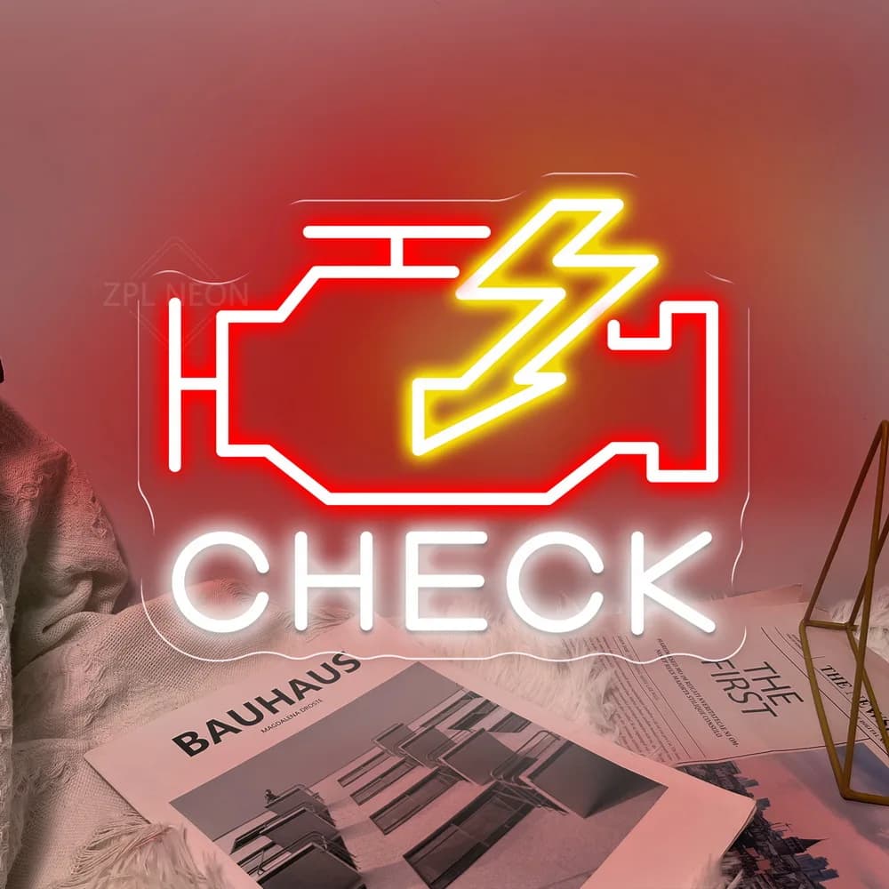 Controlla il motore Insegna al neon Luci a LED Garage Negozio di riparazioni auto Sala giochi Decor Camera da letto Bar Decorazioni per feste Arte della parete Insegna al neon USB