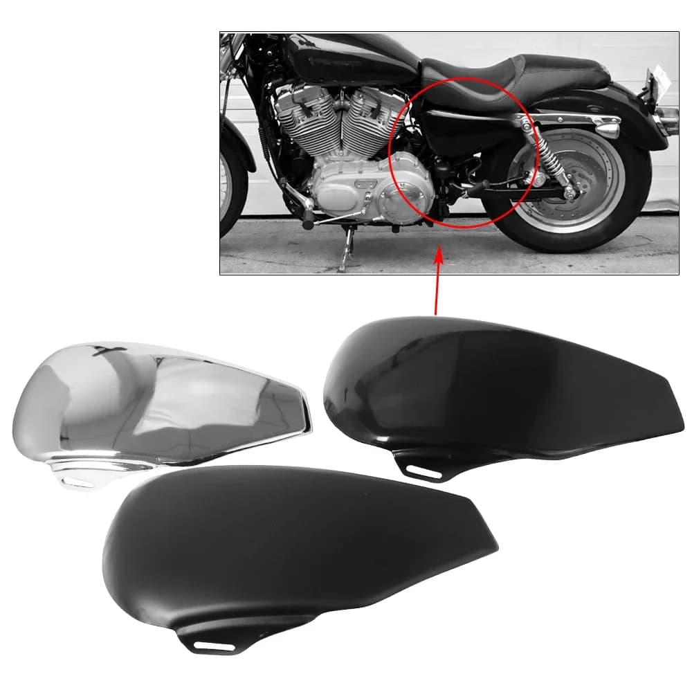 1PCS Moto Lato Sinistro In Metallo Della Copertura Della Batteria Piastra Protettiva Carenatura Copertura Per Harley Sportster XL1200 883 X48 2004-2013 14-22