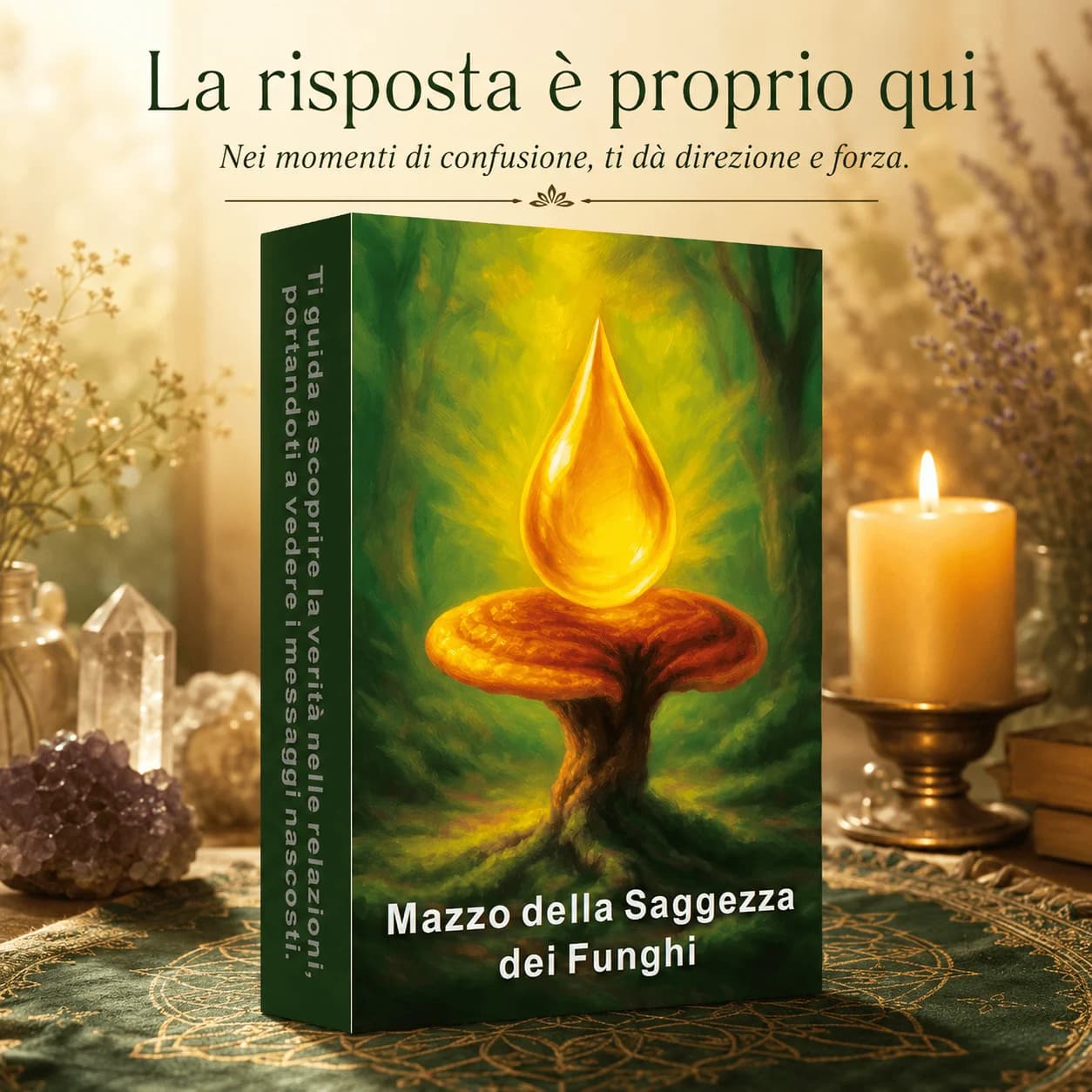 Carte Oracolo della Saggezza dei Funghi, Carte di Guida Spirituale per Meditazione e Guarigione (48 Carte, 12x8cm/4.72x3.15 pollici)