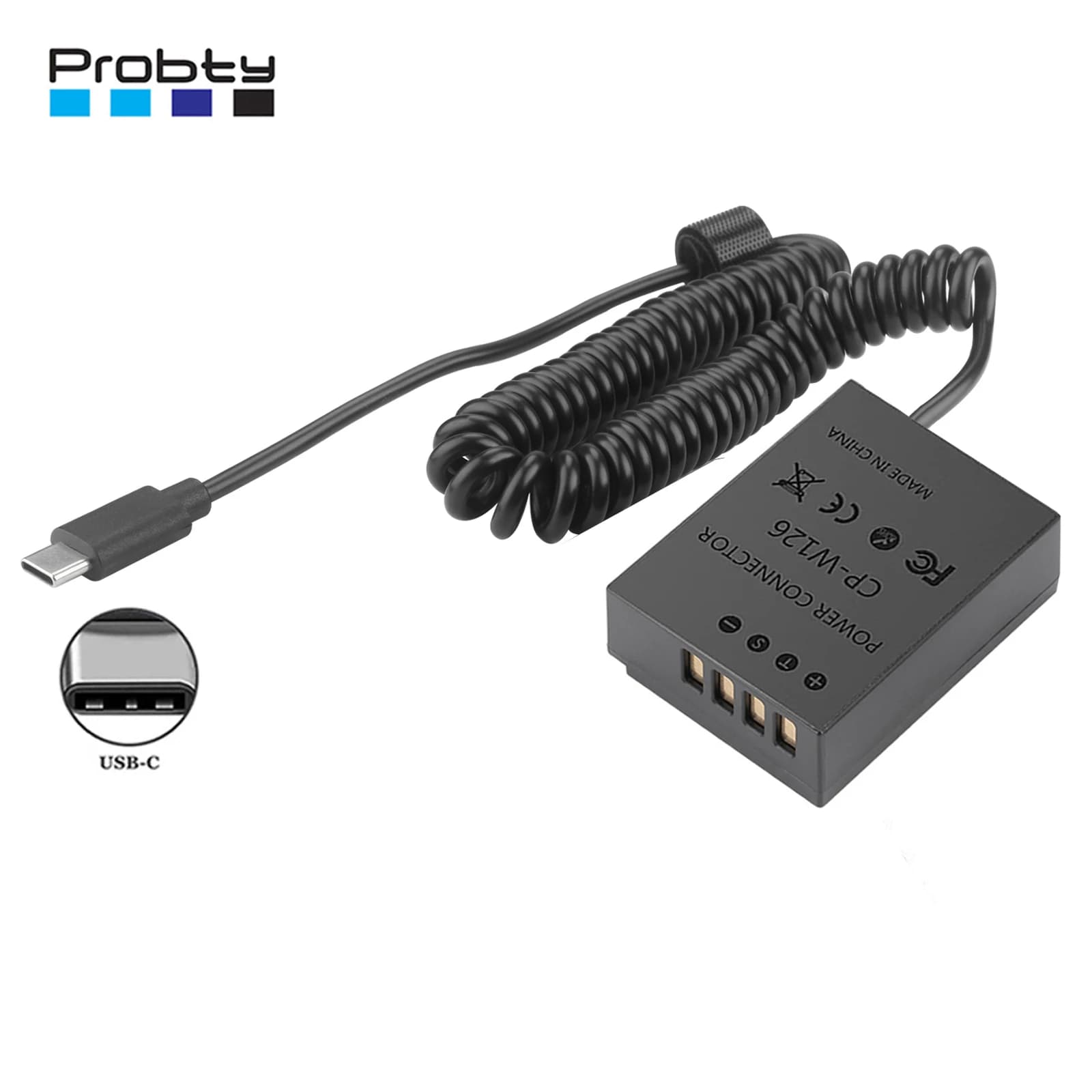 NP-W126 NP-W126S W126S Dummy Battery Power Adaptda USB-C DC accoppiatore per Fujifilm X-T3 XT2 XT30 XS10 XT200 XT100 X100V X100F