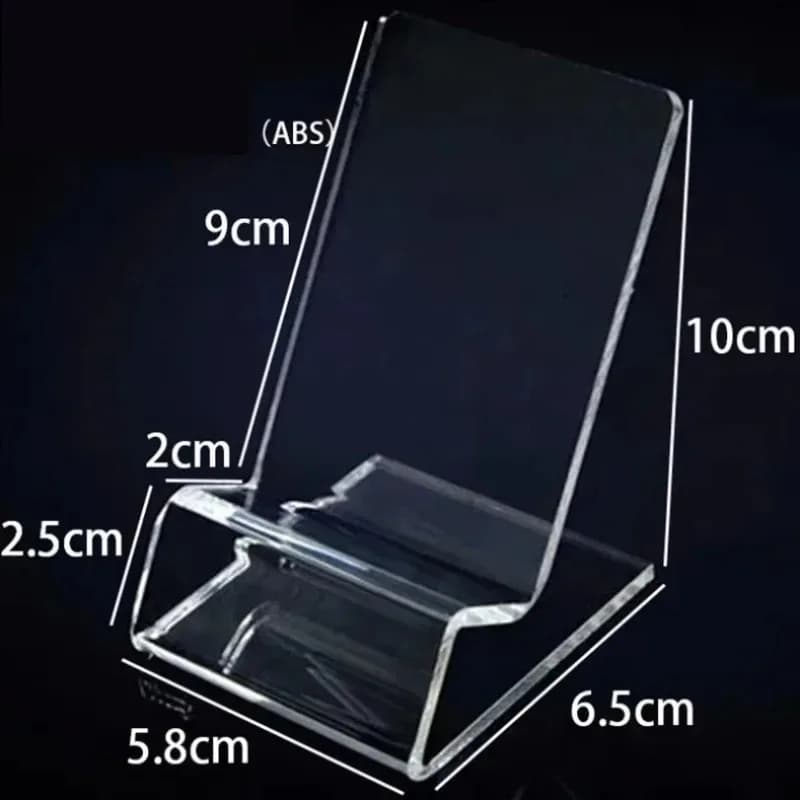 Acrylic Smartphone Stand Crystal Clear Desktop Universal Mobile Device Holder Minimalist Bracket for Home Office Daily Use
