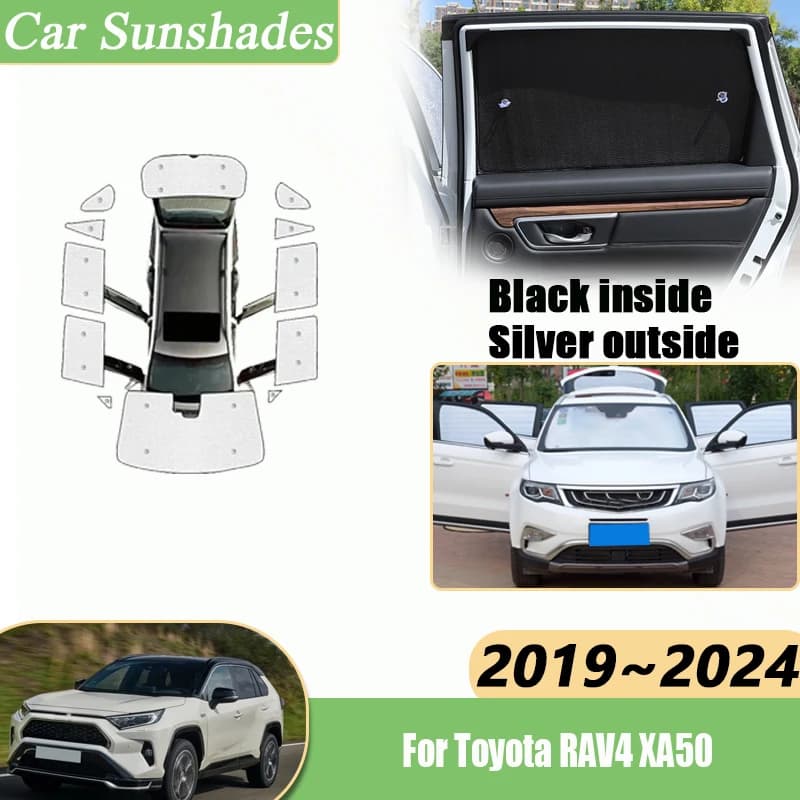 Per Toyota RAV4 XA50 MK5 2019~2024: Tendina Parasole Completa per Auto, Copertura Parabrezza Anti-UV, Accessori Visiera Finestrino