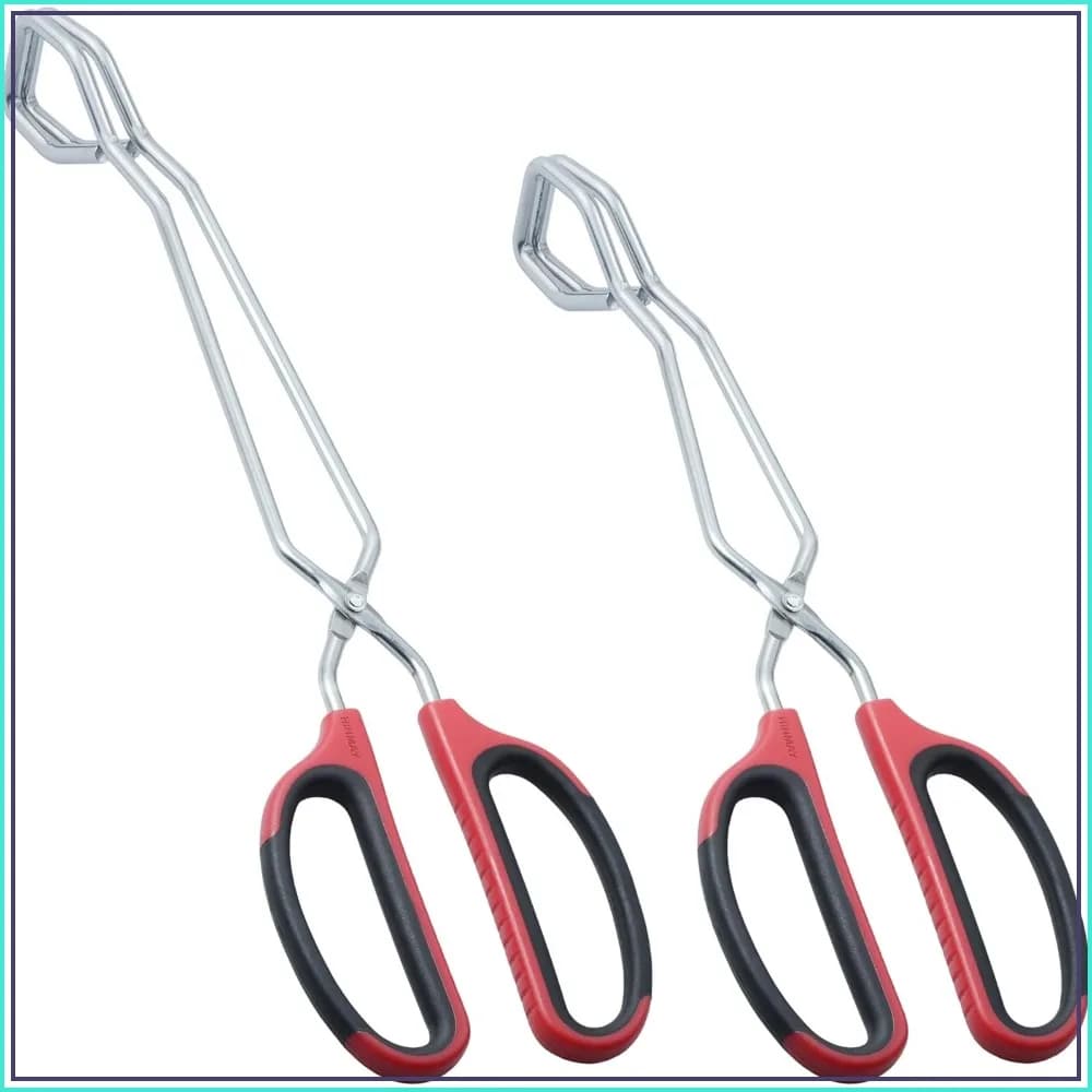 Stainless Steel Scissor Tongs 11-Inch and 13-Inch Set, Set of 2