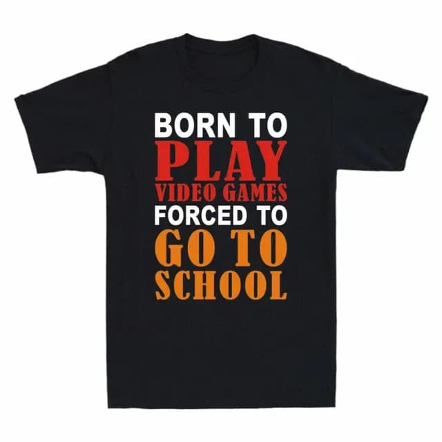 Born To To Play To Funny Go School Games Ga T-shirt Premium M-2XL Spedizione veloce