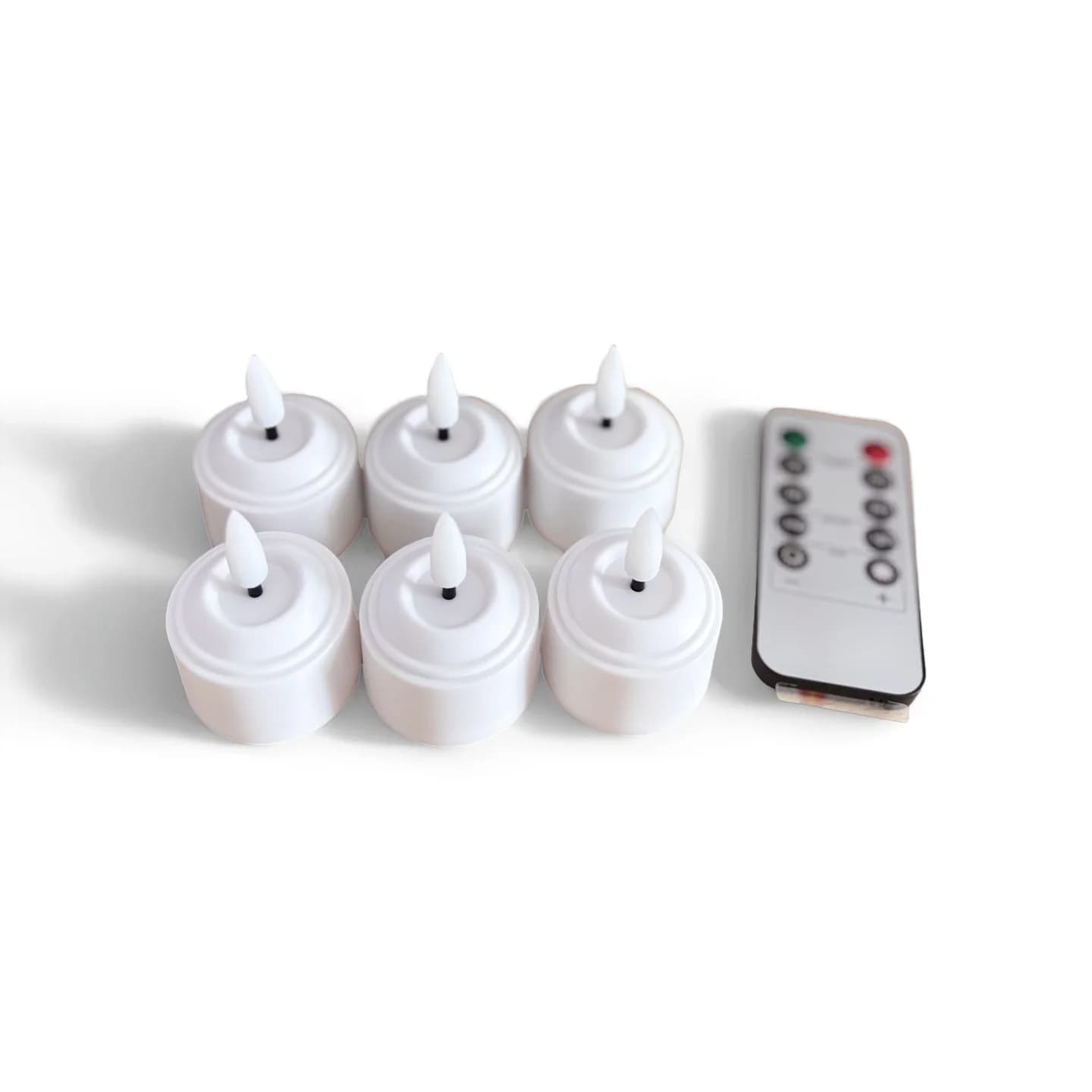 Candele senza fiamma ricaricabili tramite USB con timer a 10 tasti, telecomando, candela votiva a led, decorazione per matrimoni, feste tremolanti