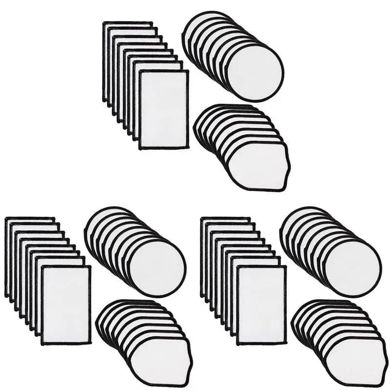 AEF6-72Pcs Patch in tessuto per sublimazione, patch termoadesive, patch di riparazione per cappelli, vestiti, zaini, uniformi, 3 stili