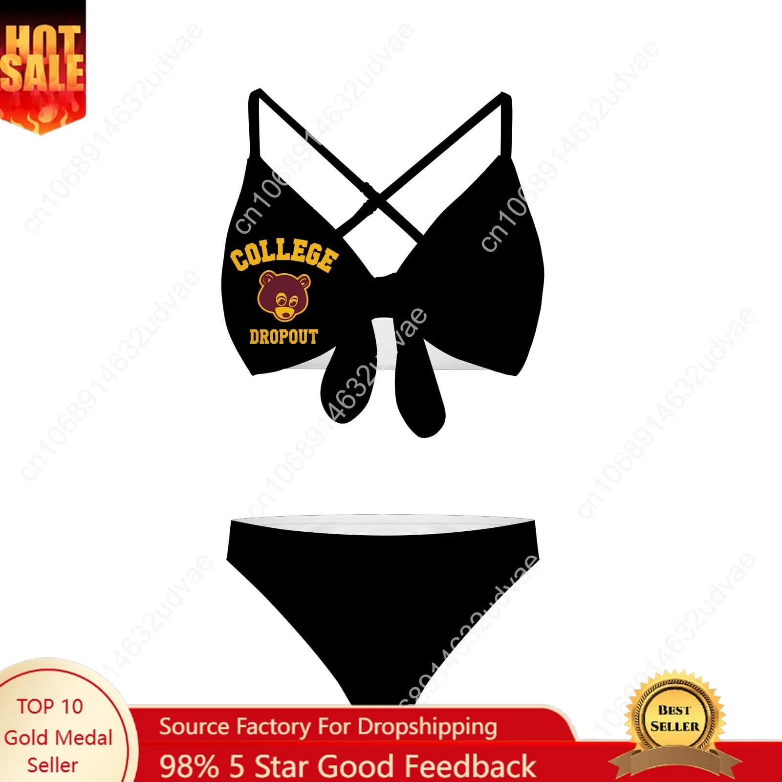 Personalized Swimwear with Bretelles Crossed Style Kanye West, Women's Party Knits in Pool, Custom Beach Clothing