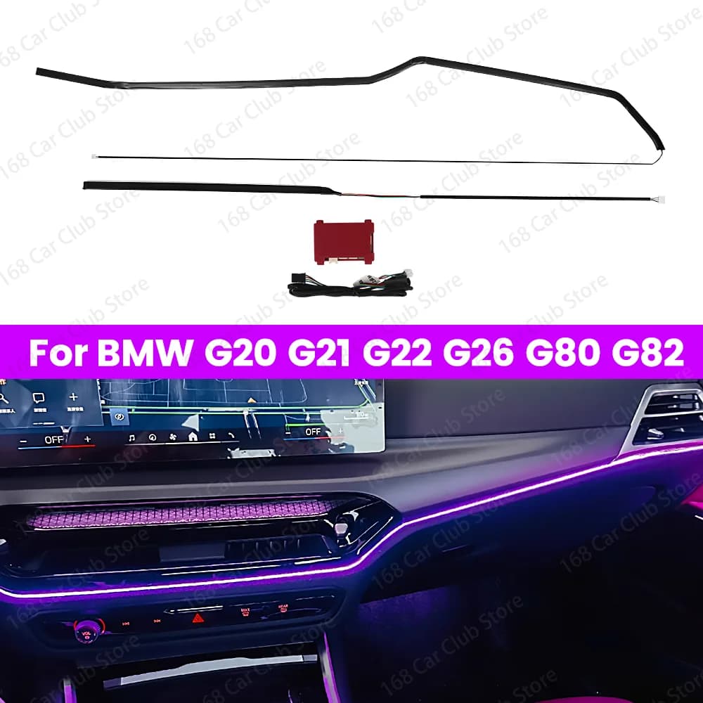 LED 11 Colors Central Control Instrument Ambient Light Strip Light For BMW 3 Series 4 G20 G21 G22 G26 G82 2025 Auto