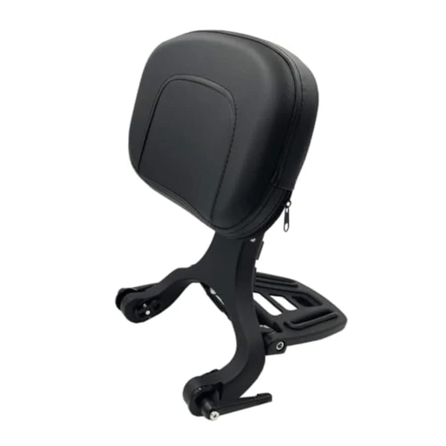 Schienale Sissy Bar regolabile con portapacchi pieghevole per Harley Davidson Indian Moto BMW R18 Honda Nero Migliorato Comf