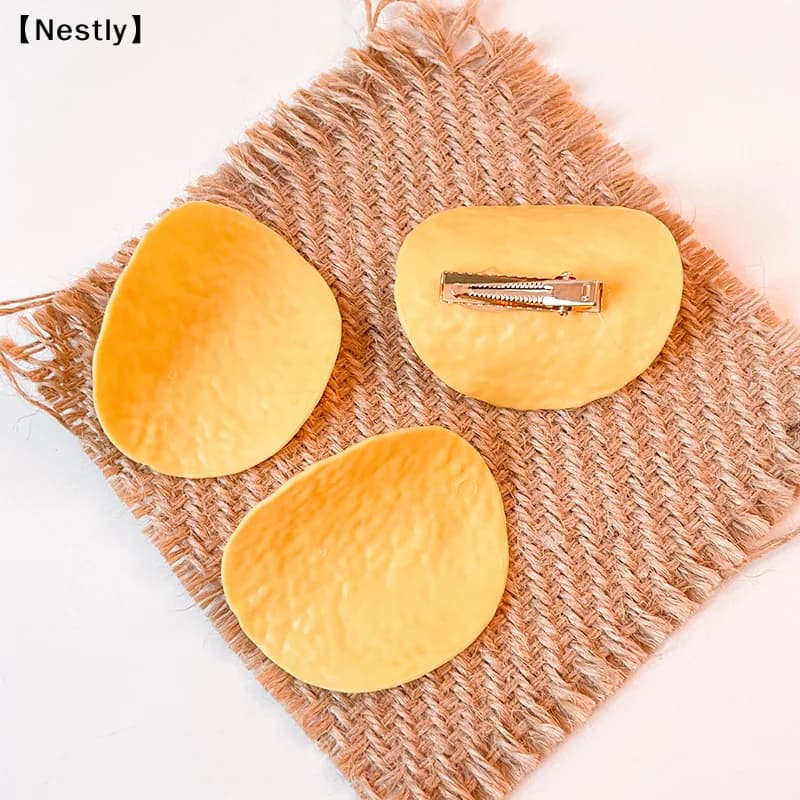 Divertenti fermagli per capelli a forma di patatine fritte per ragazze e donne, accessori per capelli, fermaglio a becco d'anatra, fermaglio laterale〔Nest〕