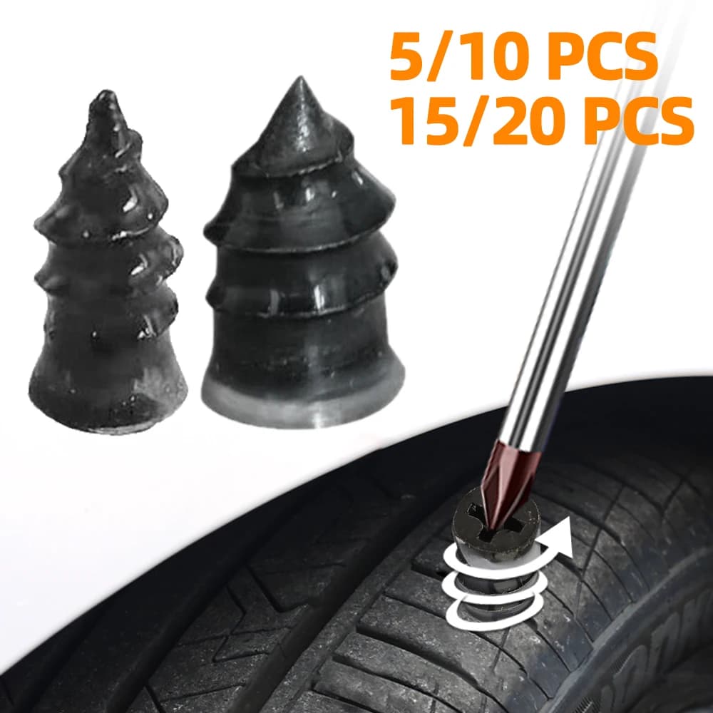 Kit di Riparazione Pneumatici Senza Camera d'Aria per Auto, Moto e Scooter, Strumento di Riparazione Gomme in Gomma Senza Colla