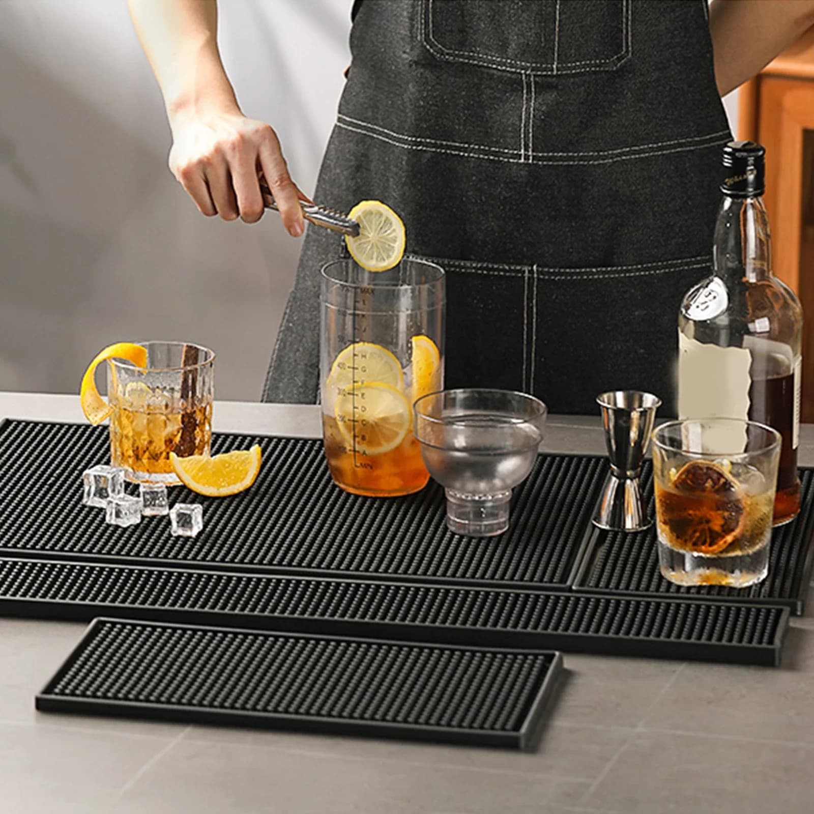 Pvc Bar Mat Coffee Countertop Mat Coffee Machine Detergent Mat Bar Service Detergent Mat Drying Glass For Bartender Cocktail Barista
