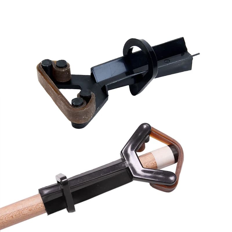 Nuovo comodo morsetto per punta da biliardo 90 * 45mm 1pc Accessori per utensili stabili Biliardo Nero Cue Fastener Plastica leggera