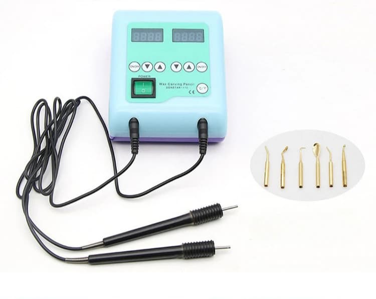 Electric wax knife with two pens Dental technician Electric wax knife Adjustable temperature Wax engraving instrument Dental instruments
