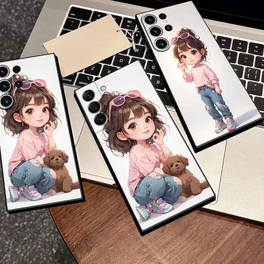 Cover per Telefono Samsung Galaxy S26 Ultra S20 FE Note 20 10 S24 S23 S21 S25 Plus S22, Design Ragazza con Jeans Strappati, Stile Cool
