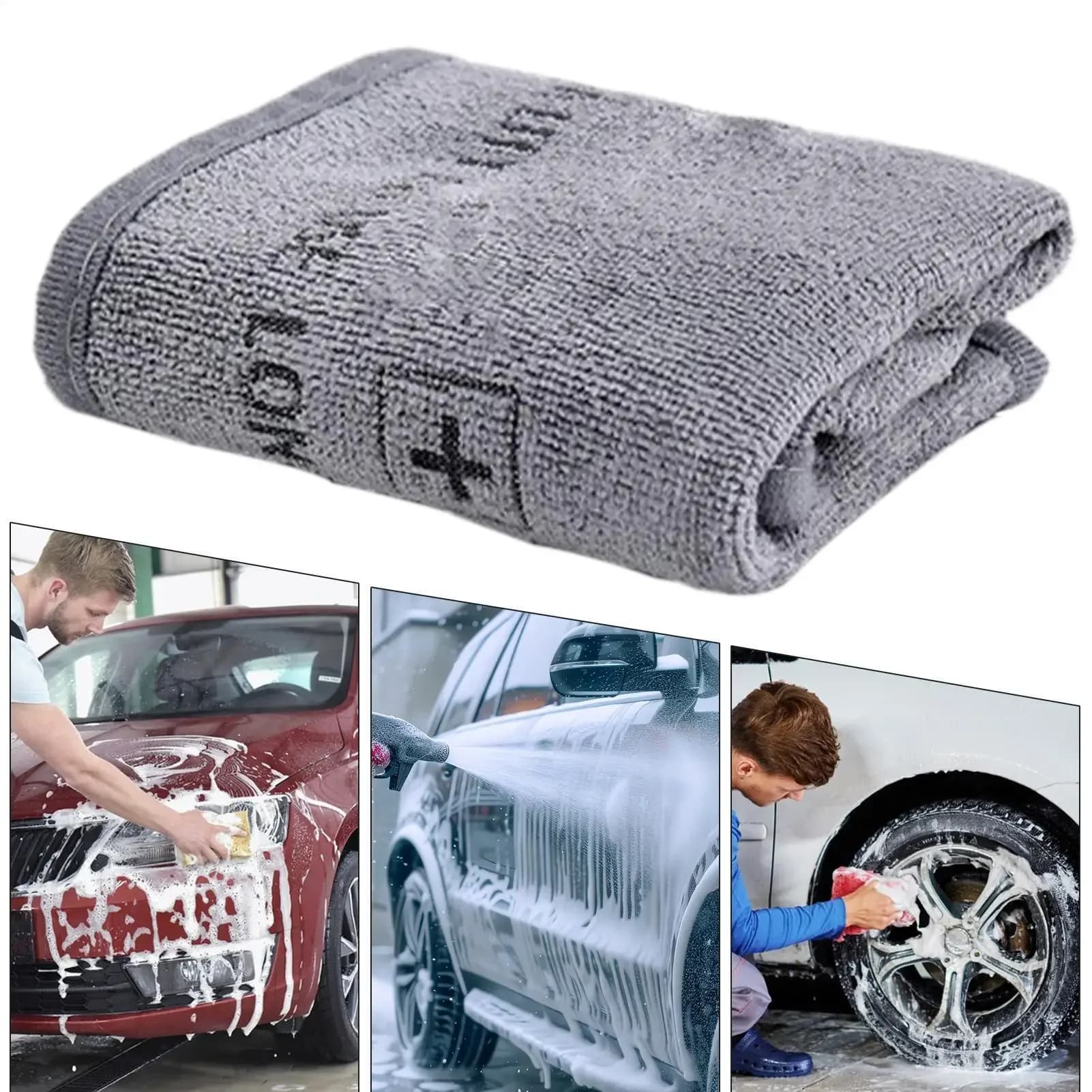 Asciugamano in microfibra per auto Asciugamani per dettagli auto Salviette assorbenti riutilizzabili Salviette per stracci Detergente per garage Casa Specchio da bagno