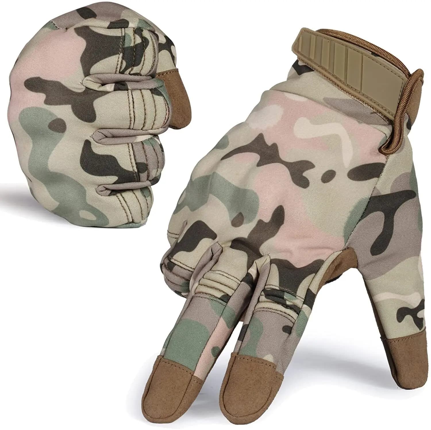 Outdoor Multifunctional Touch Screen Motorcycle Riding Warm Windproof Waterproof Camouflage Sports Training Gloves