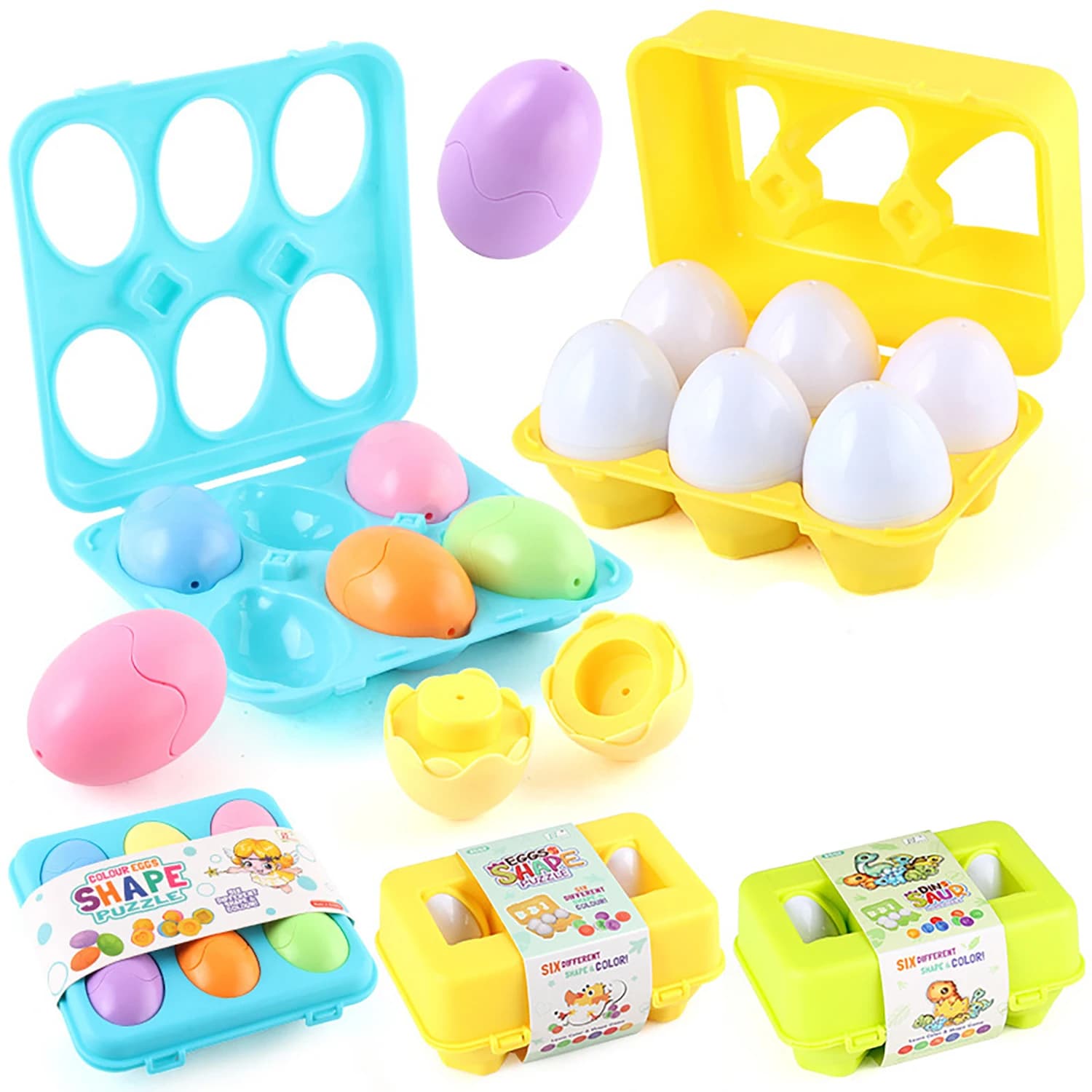 Puzzle fai-da-te per bambini con uova intelligenti, giocattoli per lo sviluppo dell'intelligenza e l'educazione precoce, regali di Pasqua