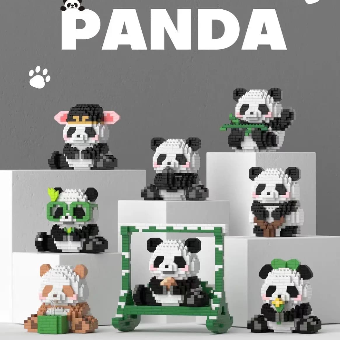 Panda 3d Costruttore Building Block per I Bambini Da 4 A 6 Anni Giocattolo Per Bambini Educativo Micro Building Block Giocattolo di Mattoni Ragazza Gioco Regalo