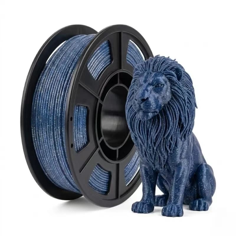 3D Printer Filament Galaxy Glitter PLA Filament 1.75mm 3D Printing Filament,blue Glitter Gold,250g,spool