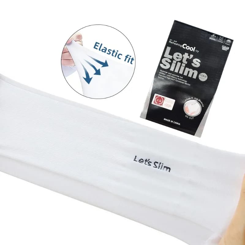 Manicotti Elastici in Seta Ghiacciata con Foro per il Pollice, Anti-UV, Rinfrescanti, Traspiranti, per Sport all'Aperto e Guida, Protezione Solare