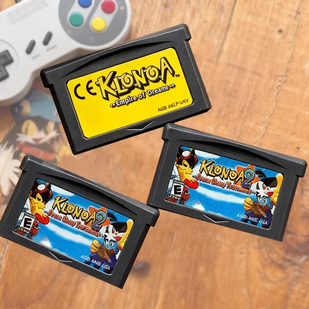 GBA Game Klonoa Series Cartuccia per videogiochi a 32 bit Scheda console Empire of Dreams Dream Champ Tournament
