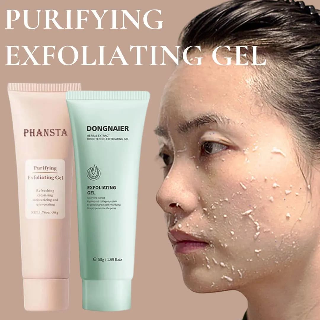 Exfoliating Gel Illuminating, Detergent Cream Faced with Herbal Extracts, Facial Exfoliating, Hydrating Skin Care Detergent