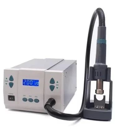 Stazione di dissaldatura senza piombo con pistola ad aria calda digitale, flusso d'aria regolabile, 220V 1000W