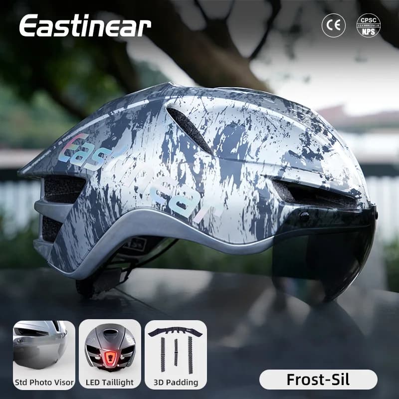 New Pneumatic Bicycle Helmet 3D Shock-Absorbing Lining Ventilated And Breathable Men's And Women's Road Mountain Safety Helmet