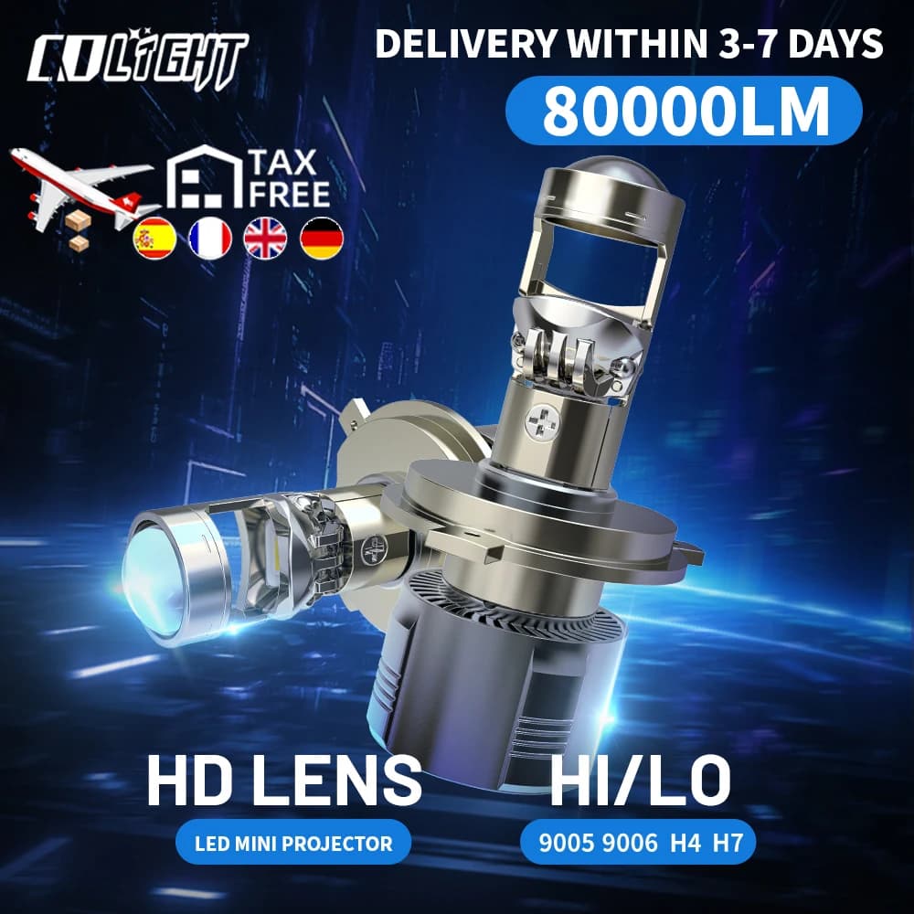 CO LIGHT Nuovo H7 LHD LED Faro Mini Lente H4 Proiettore 9005/9006 Auto Fascio Alto Basso Lampadina Canbus Per Auto/Motore 12V 24V 40000LM