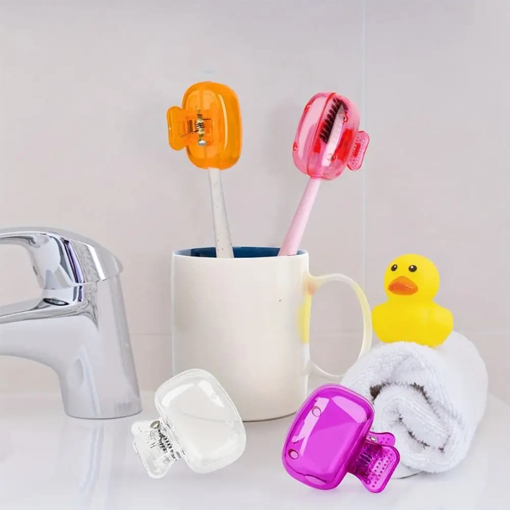 Mini custodia per spazzolino riutilizzabile, portatile, impermeabile, antipolvere, protezione per spazzolini da denti
