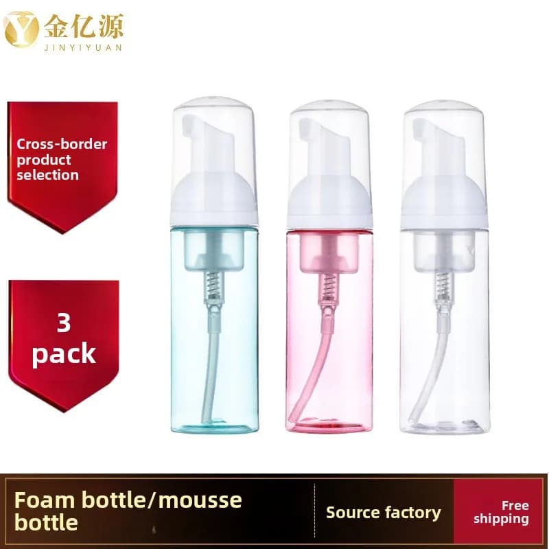 3 flaconi con pompa per schiuma da viaggio da 2 oz, dispenser per sapone in schiuma di piccole dimensioni, contenitori con pompa ricaricabili, ricariche per sapone per le mani in schiuma