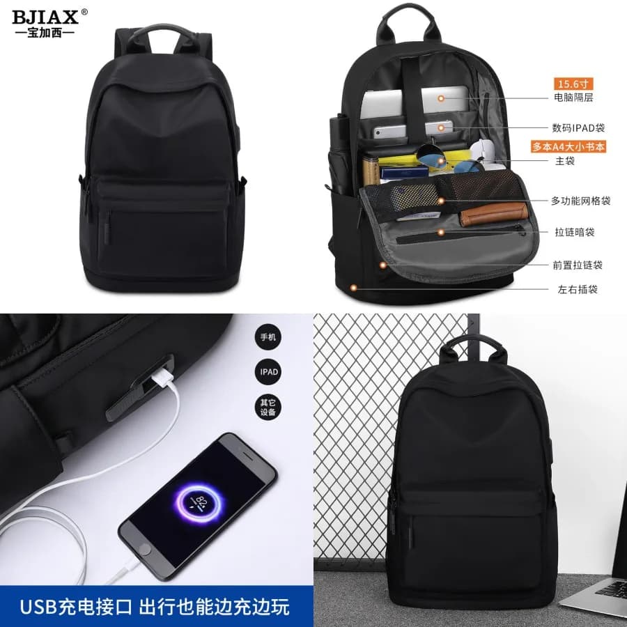【Nuovo stile】 - Zaino per computer leggero e alla moda, zaino per studenti delle scuole medie e superiori, zaino da uomo di grande capacità