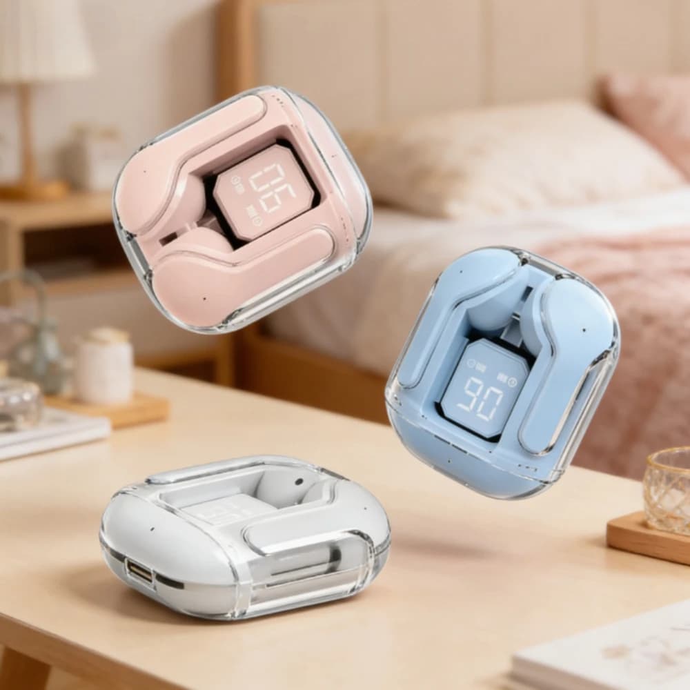 Wireless Mini Headphones with Digital LED Display, Bluetooth 5.3 TWS Stereo Headphones for All Phones