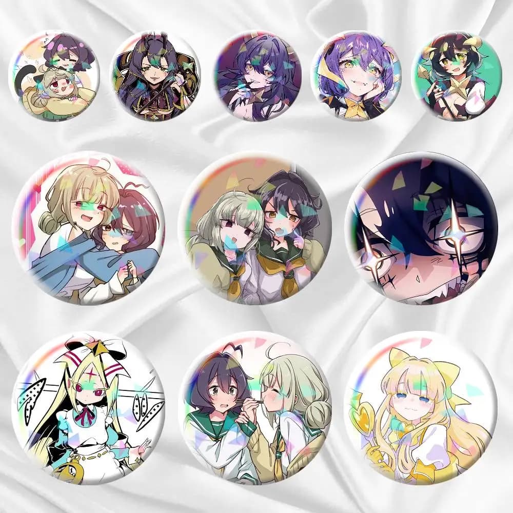 Spilla da 75mm, 44mm, 25mm con personaggio anime di Magical Girls, Accessori per Zaini, Cappelli, Giocattoli, Distintivi