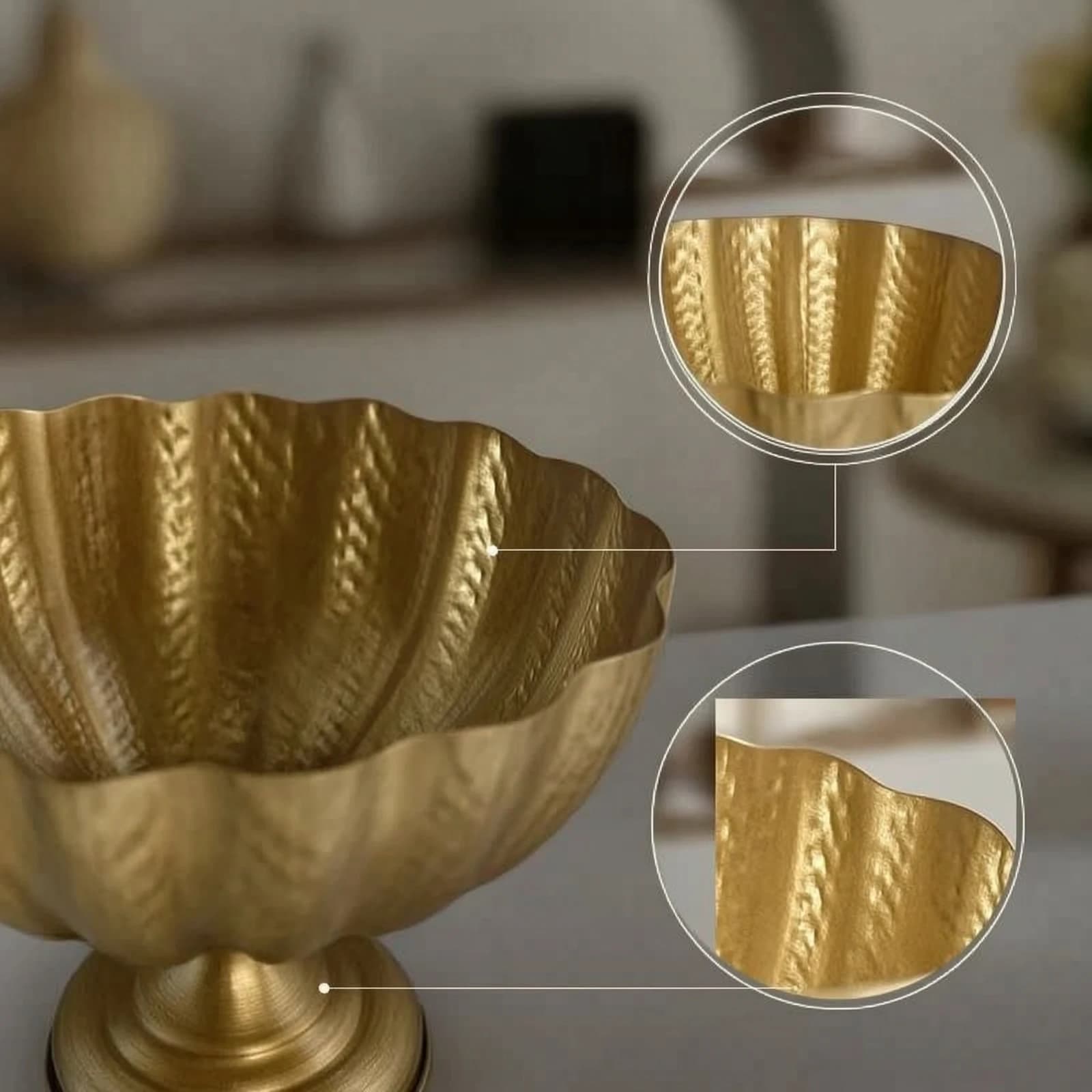 Pedestal Vase Detachable Urn Planter Catchall Tabletop Vessel Compact for Florists, Table Centerpiece, Wedding Reception