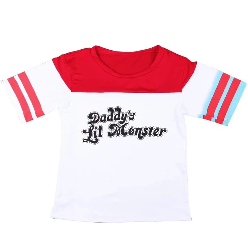 ★Halloween Cosplay Costume Harley Team Monster Ladies' Printed Jacket /T-Shirt /Shorts /Gloves Quin♥ All corners of the country