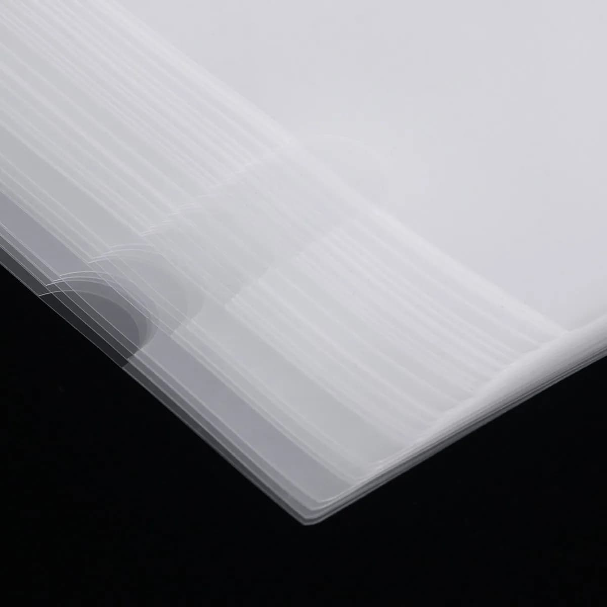 30 Pezzi Cartelle Portadocumenti A4 in Plastica Trasparente con Design a L per Identificazione Visiva Istantanea Gestione Documenti Espandibili