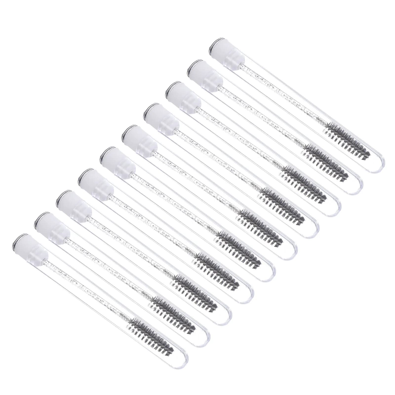 10 Pieces Eyelash Brushes, Mascara Applicators, Eyebrows Petals, Plastic Bags