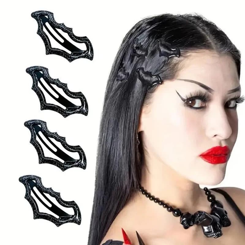 10Pcs Halloween Bat Hairpins Set Multi-Color Cute Fashion Accessories For Women Girls Party Hair Styling Essentials Ideal Gift