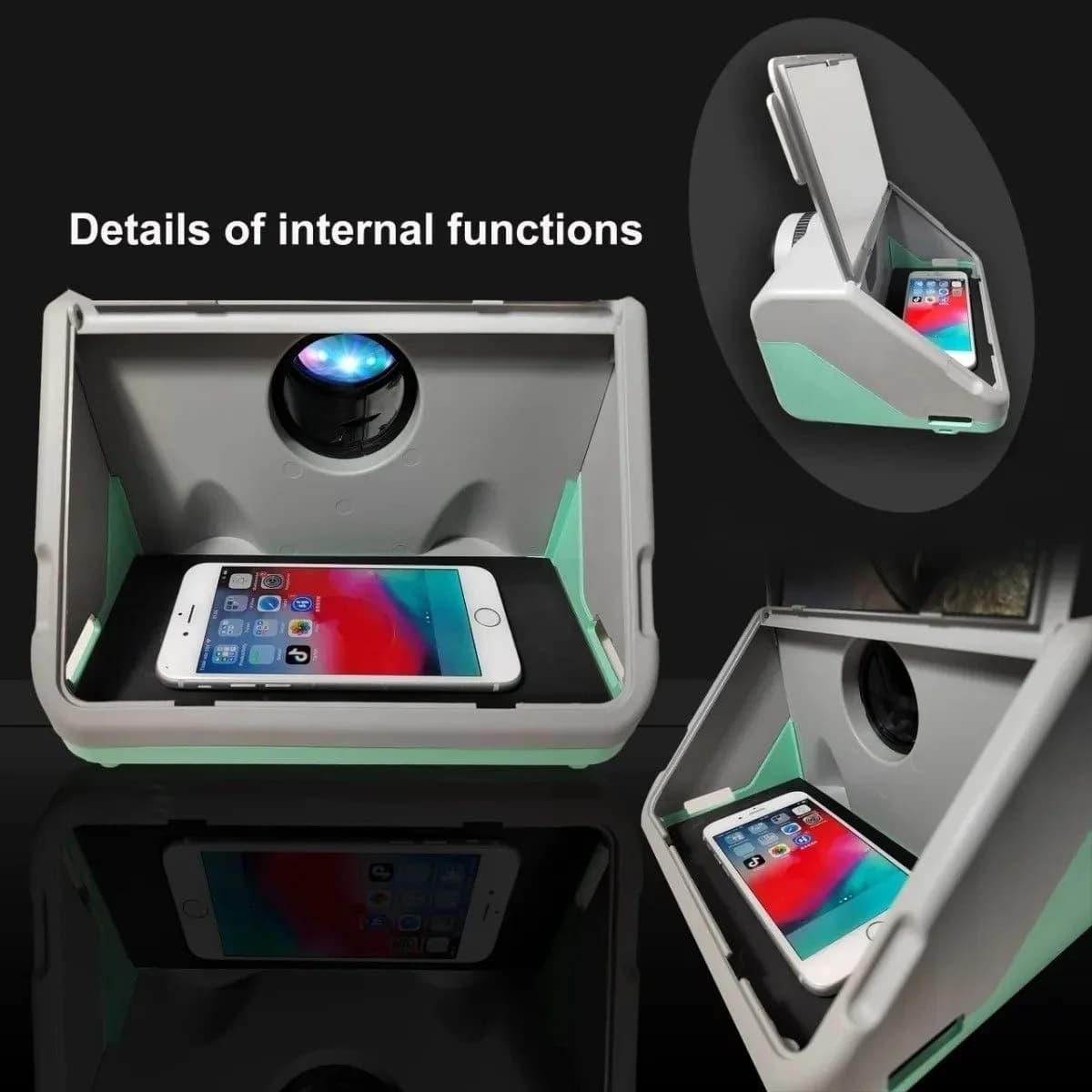 Proiettore per cellulare semplice, videoproiettore, amplificatore con schermo ingranditore integrato per bambini, proiettore, compatto per camera da letto