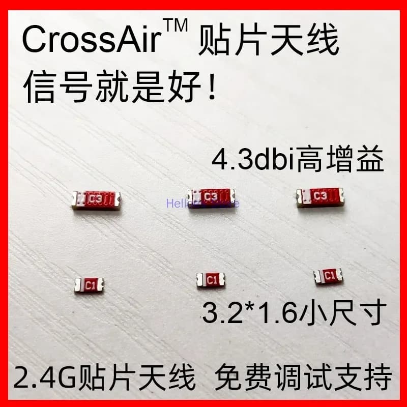 100 pz 2.4G Patch Antenna Cro-sair CA-C03 Blu-et-ooth Wifi Zigbee ceramica PCB Antenna interna