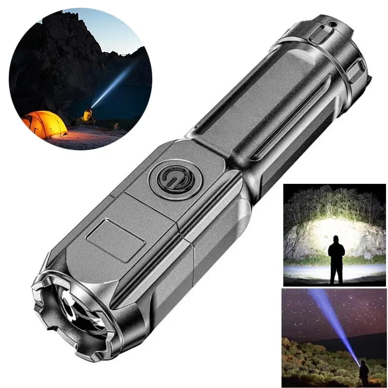 Torcia ricaricabile USB portatile per bambini Luci notturne a LED Strumenti di illuminazione per pesca notturna da campeggio all'aperto Accessori per passeggino