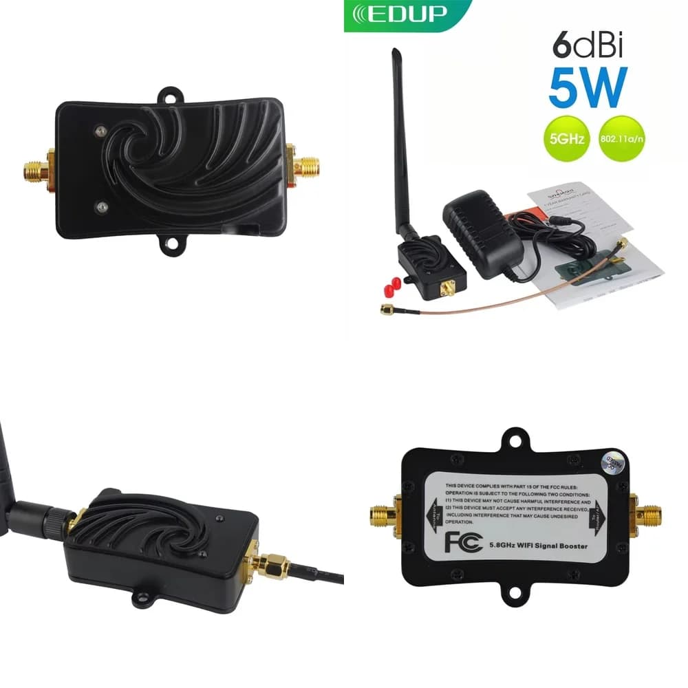 EDUP per 4W 802.11a/n 6dBi Estensore Wireless per Amplificatore di Potenza WiFi Ripetitore di Segnale 5G per Estensione della Copertura