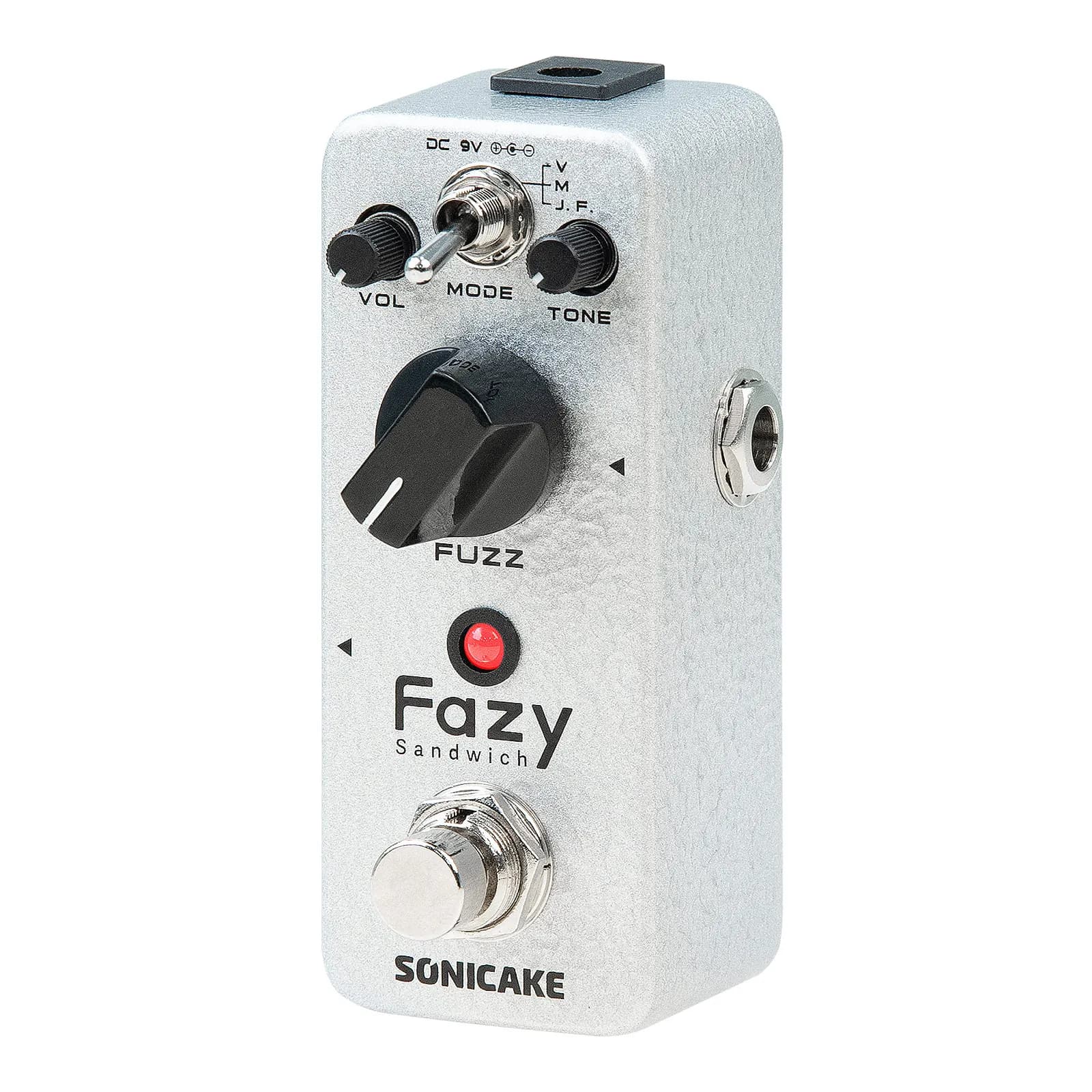 SONICAKE Fazy Sandwich Fuzz Guitar Effects Pedal Classic Fuzz Tone 100%-Analog True-Bypass QSS-24