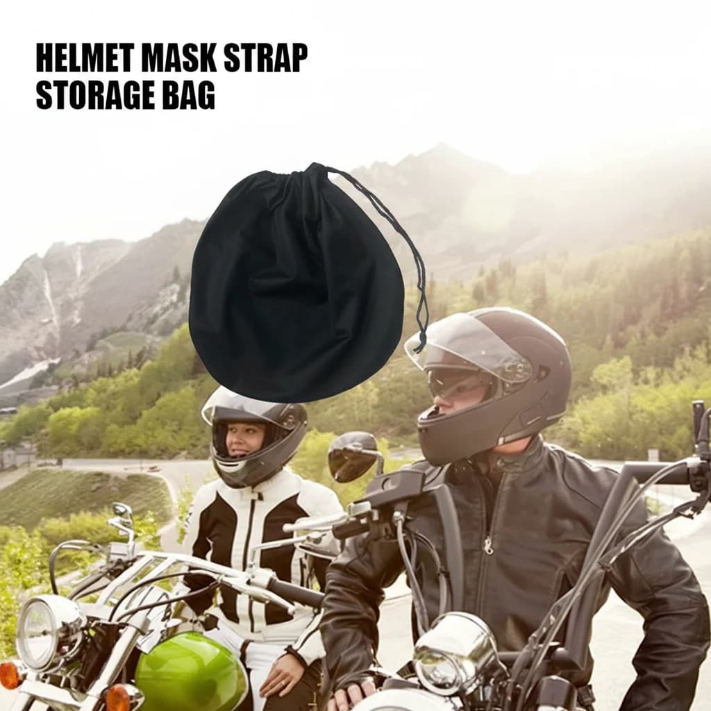Bag Morbida in Plush for Helmet with Coulisse, Anti-dust and Waterproof, for Integrated Helmets and Mezzi Motorcycle Helmets, Pocket Resistant