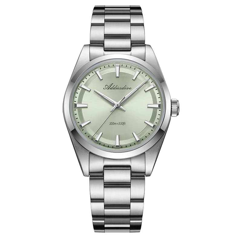 ADDIESDIVE Orologio al Quarzo in Offerta, Semplice Orologio Subacqueo in Acciaio 10Bar, Vetro a Bolla, Sportivo 36mm, Orologi da Uomo AD2066