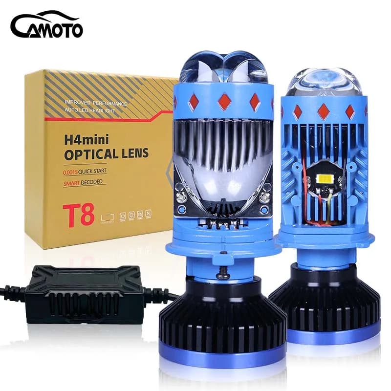 CAMOTO Ad Alta Potenza H4 LED Canbus Mini Lente Del Proiettore H4/9003/HB2 Hi/Lo 140W Automobiles Faro Lampadina 45000LM Kit di Conversione